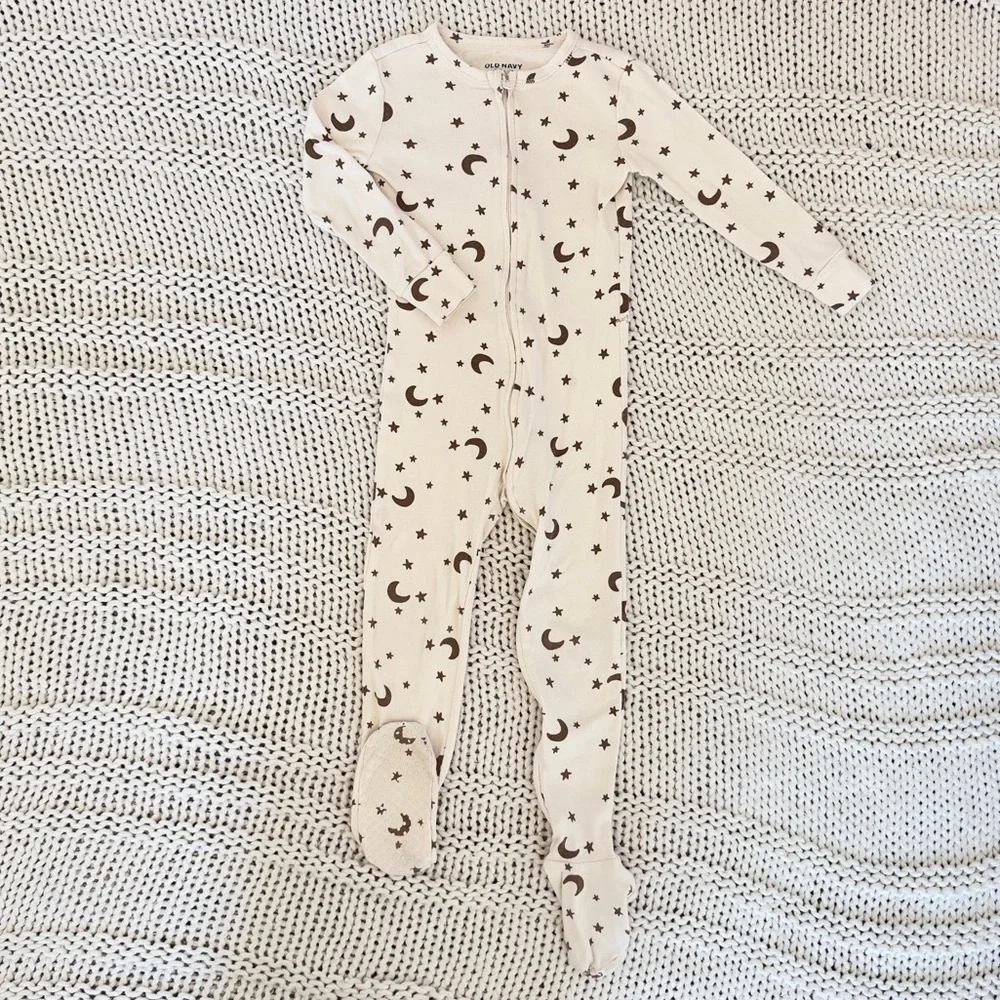 Old Navy Moon and Stars Onesie Unisex Pajama Toddler 3T